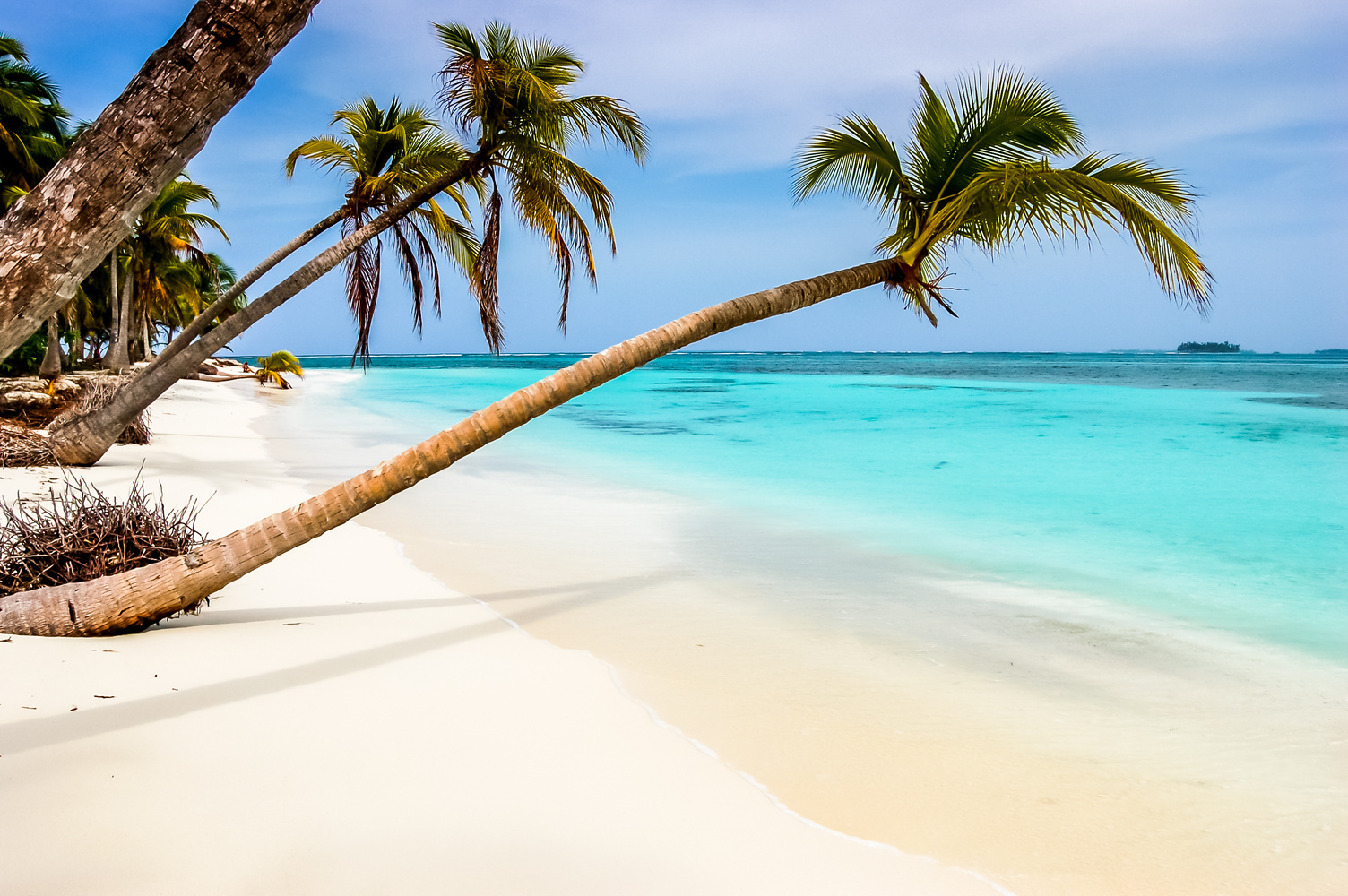 Paradise beach on Caribbean island